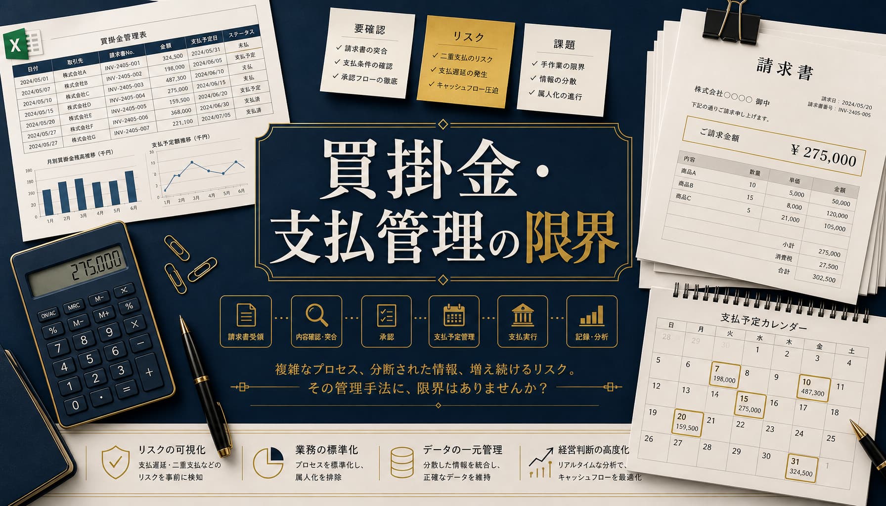 買掛金・支払管理をエクセルで行う限界と仕入先別残高・支払サイト管理の実務