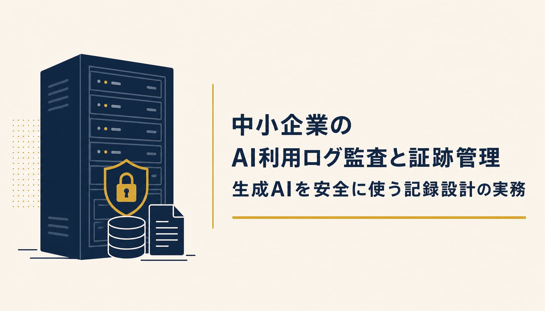 中小企業のAI利用ログ監査と証跡管理 生成AIを安全に使う記録設計の実務
