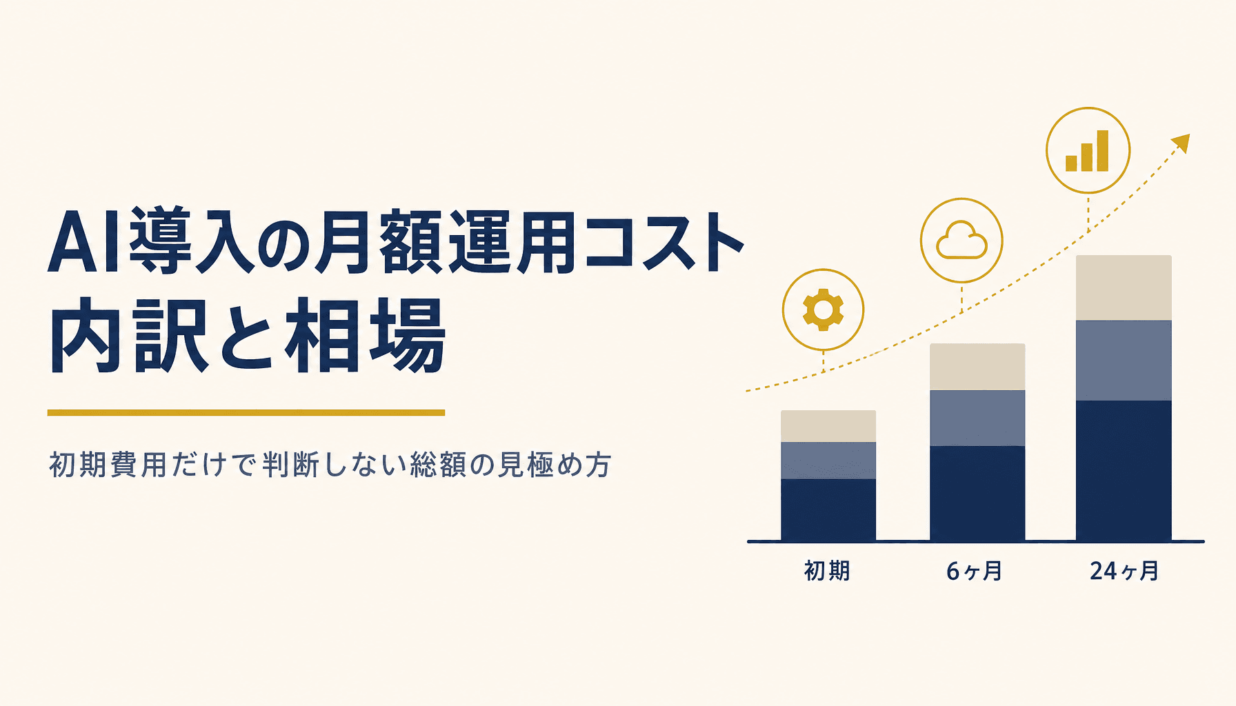 AI導入の月額運用コスト 内訳と相場 初期費用だけで判断しない総額の見極め方