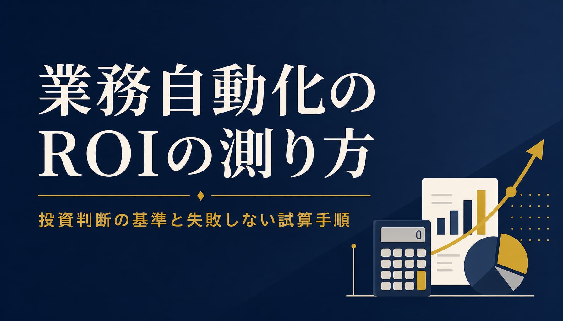 業務自動化の費用対効果ROIの測り方 投資判断の基準と失敗しない試算手順
