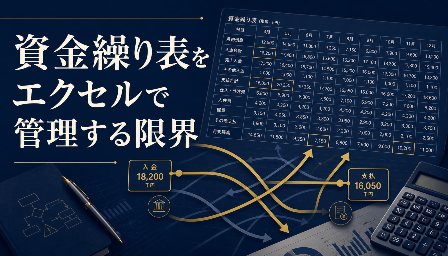 資金繰り表をエクセルで管理する限界 入出金予測と回収サイト反映の実務