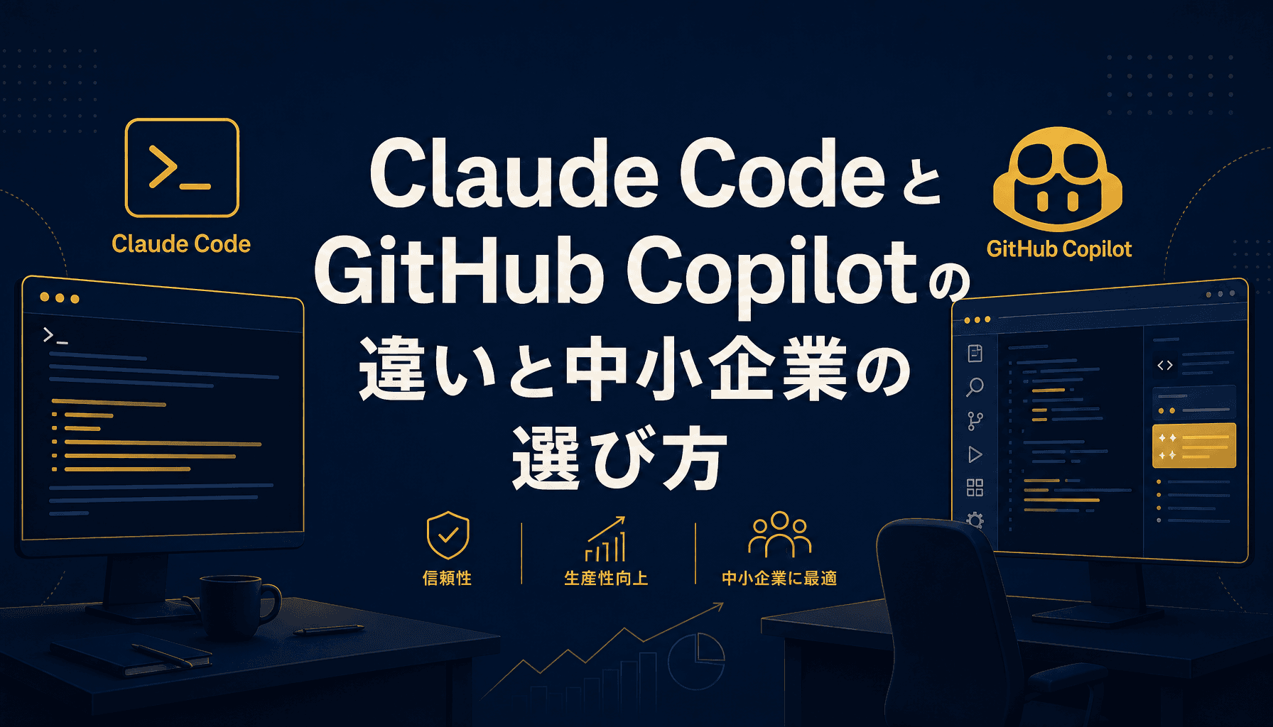 Claude CodeとGitHub Copilotの違いと中小企業の選び方