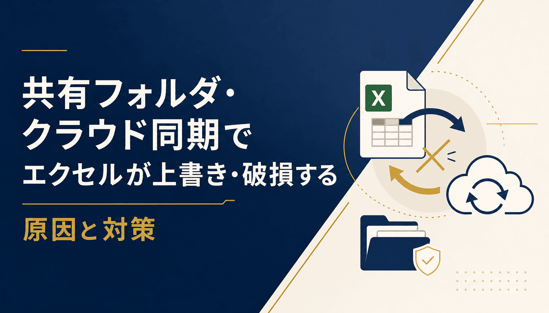 共有フォルダ・クラウド同期でエクセルが上書き・破損する原因と対策