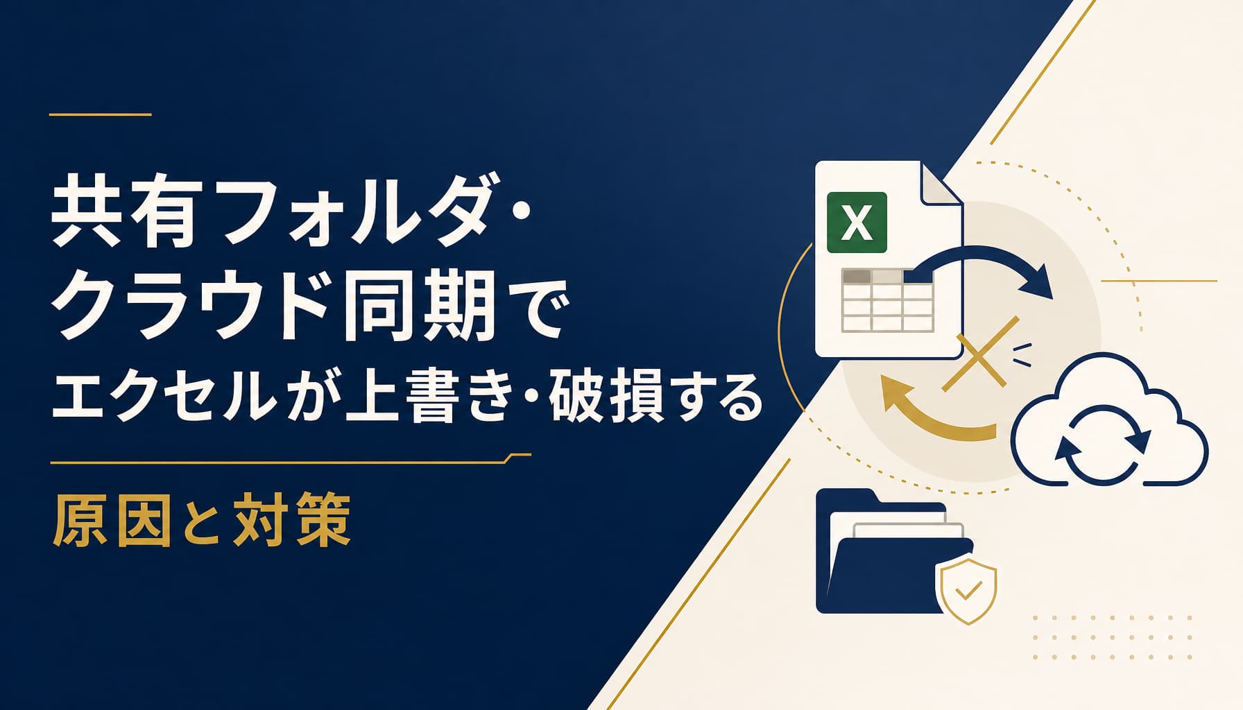共有フォルダ・クラウド同期でエクセルが上書き・破損する原因と対策