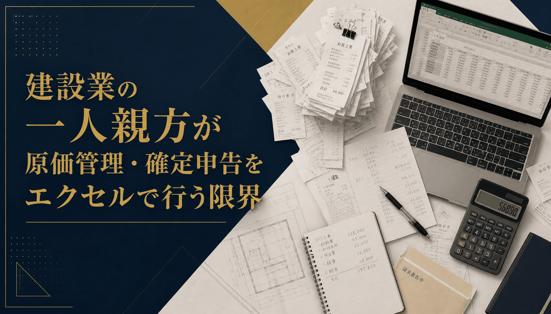 建設業の一人親方が原価管理・確定申告をエクセルで行う限界とどんぶり勘定脱却の実務