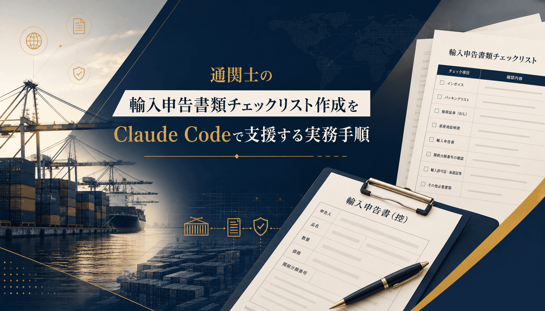 通関士の輸入申告書類チェックリスト作成をClaude Codeで支援する実務手順