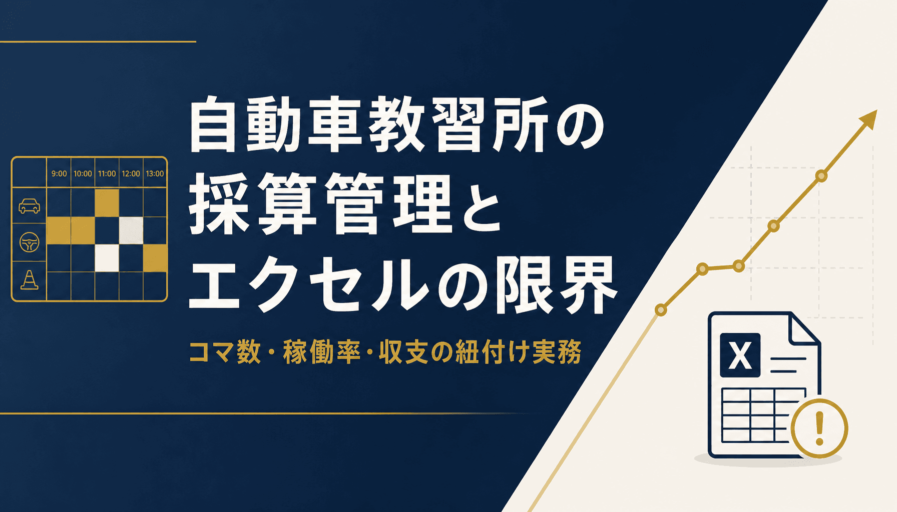 自動車教習所の採算管理をエクセルで行う実務とコマ数収支の限界