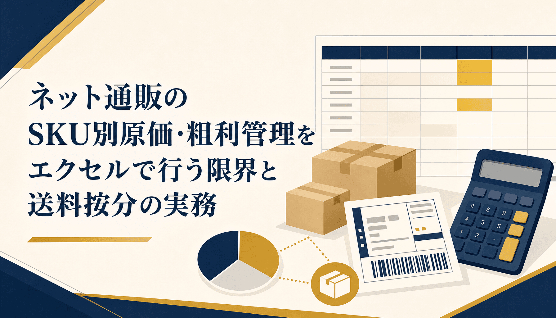 ネット通販のSKU別原価・粗利管理をエクセルで行う限界と送料按分の実務