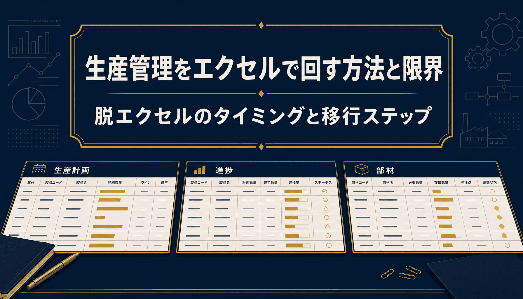 生産管理をエクセルで回す方法と限界 脱エクセルのタイミングと移行ステップ