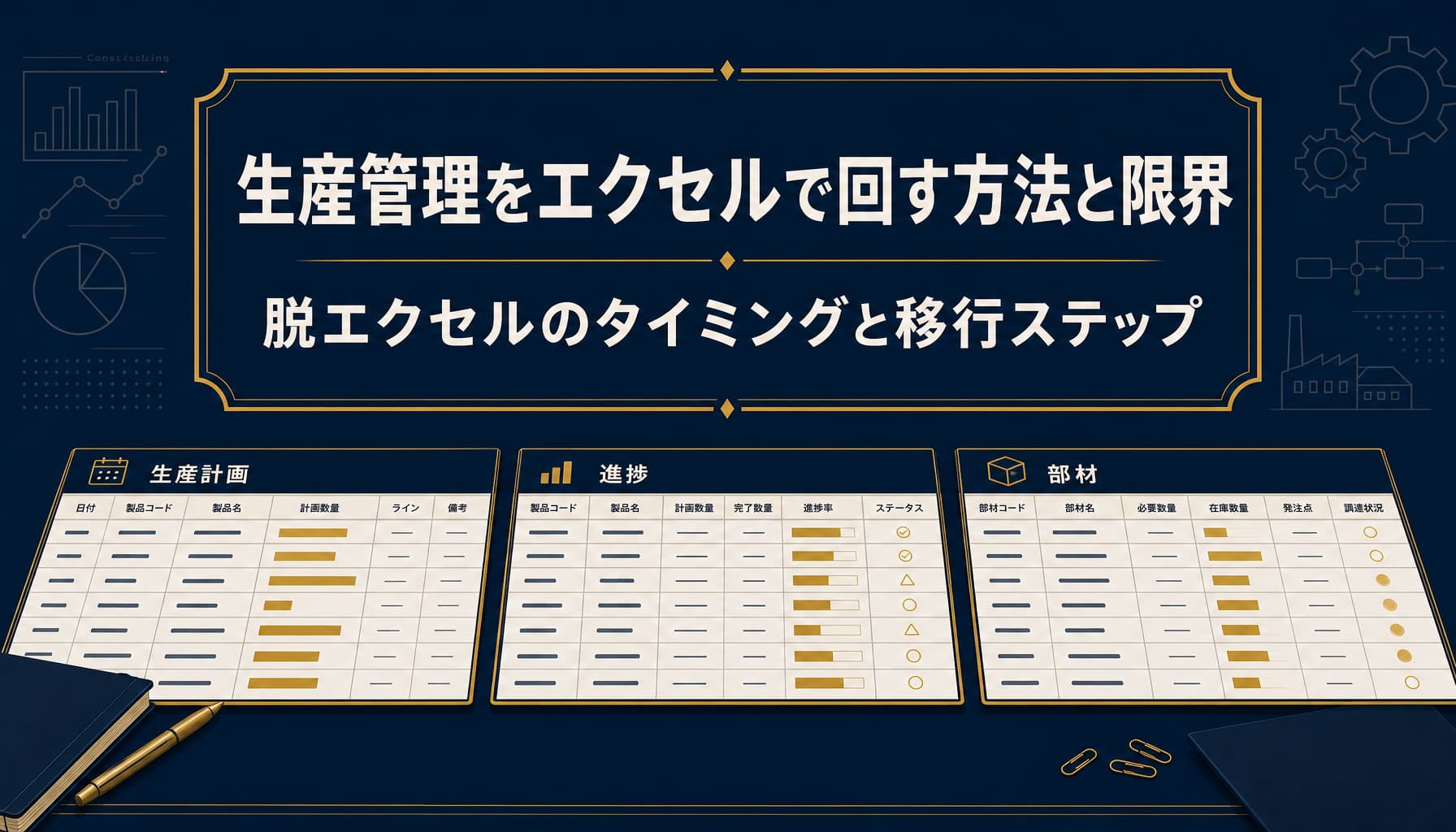 生産管理をエクセルで回す方法と限界 脱エクセルのタイミングと移行ステップ