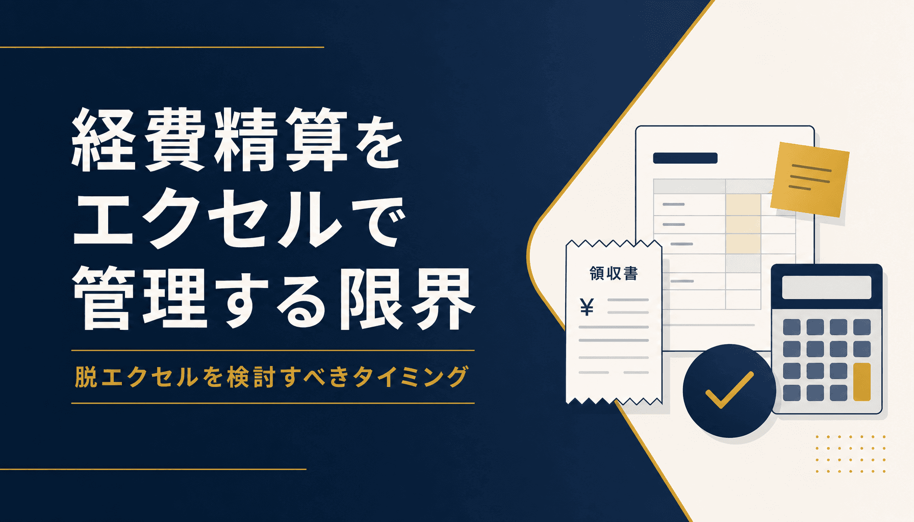経費精算をエクセルで管理する限界と、脱エクセルを検討すべきタイミング
