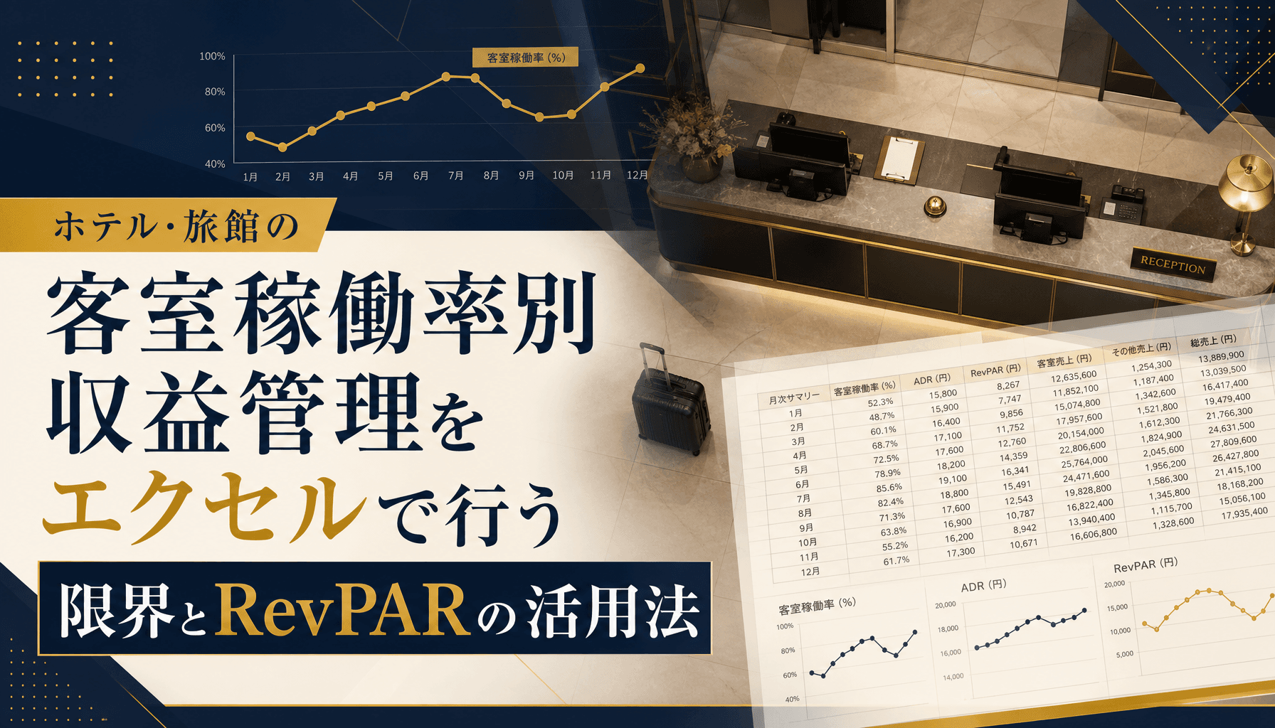 ホテル・旅館の客室稼働率別収益管理をエクセルで行う限界とRevPARの活用法