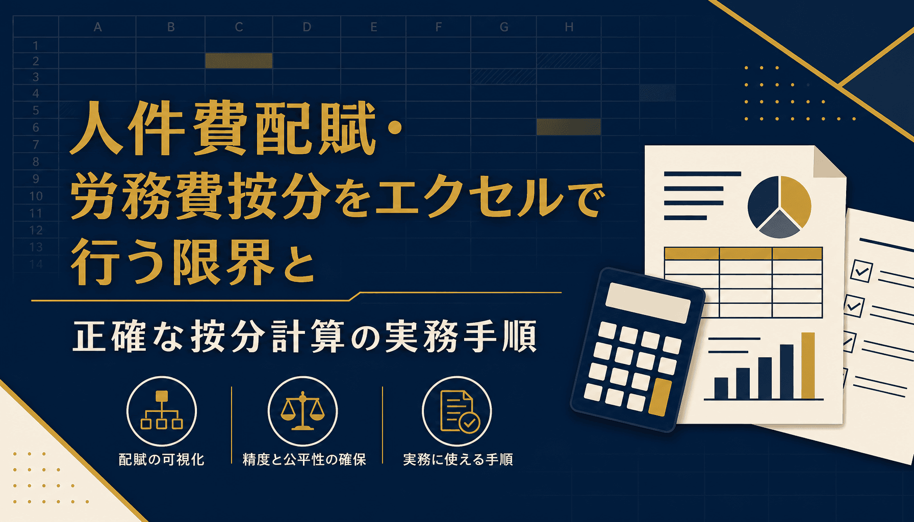 人件費配賦・労務費按分をエクセルで行う限界と正確な按分計算の実務手順