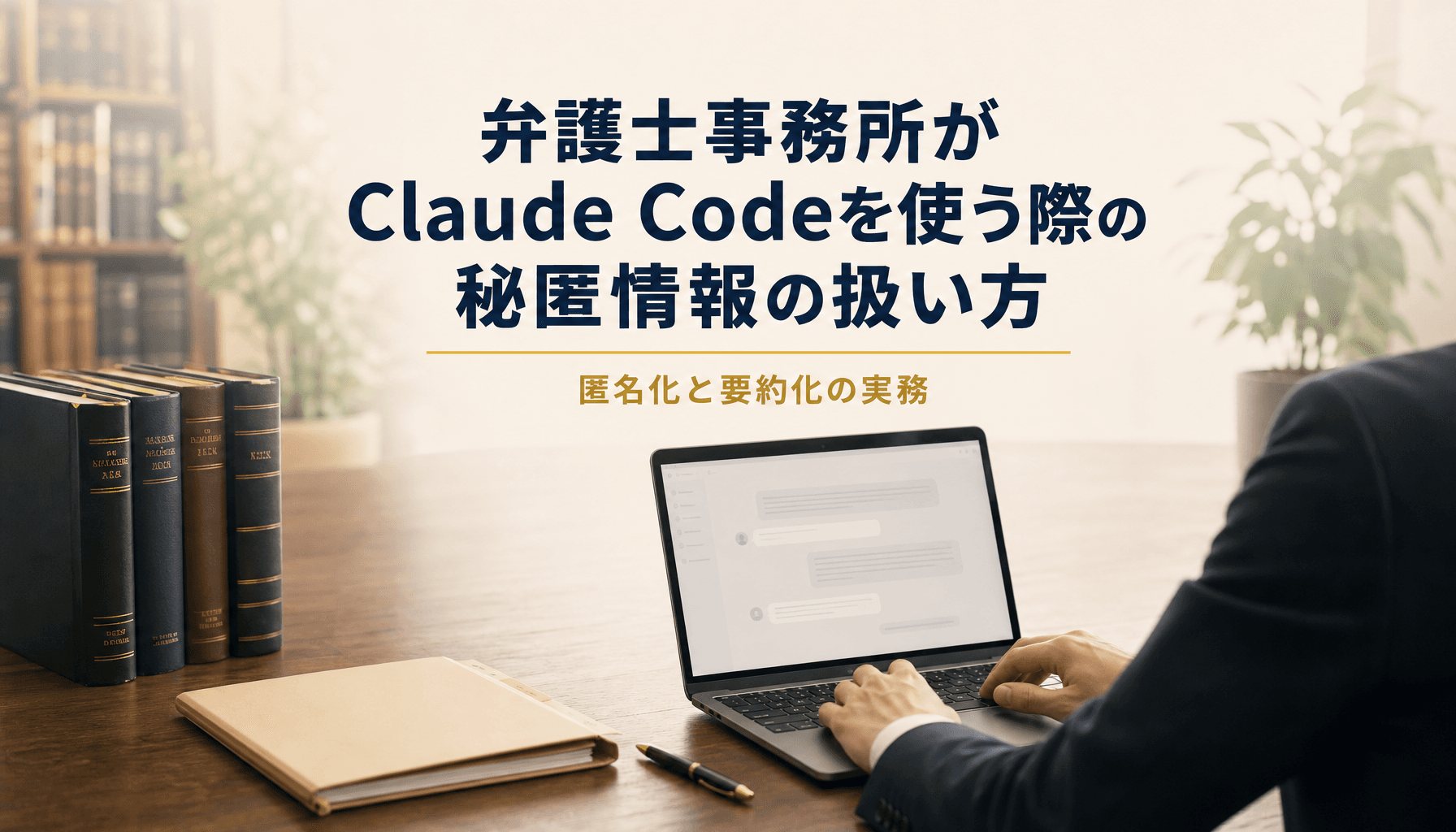 弁護士事務所がClaude Codeを使う際の秘匿情報の扱い方 匿名化と要約化の実務