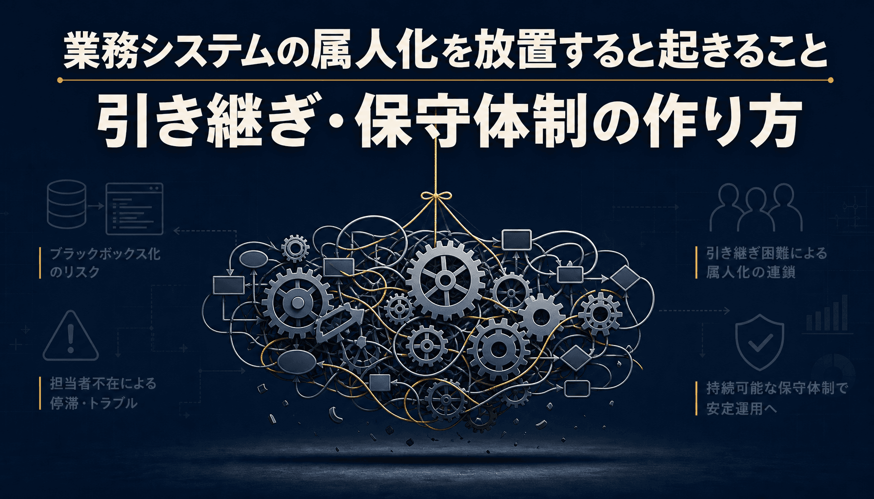 業務システムの属人化を放置すると起きること 引き継ぎ・保守体制の作り方
