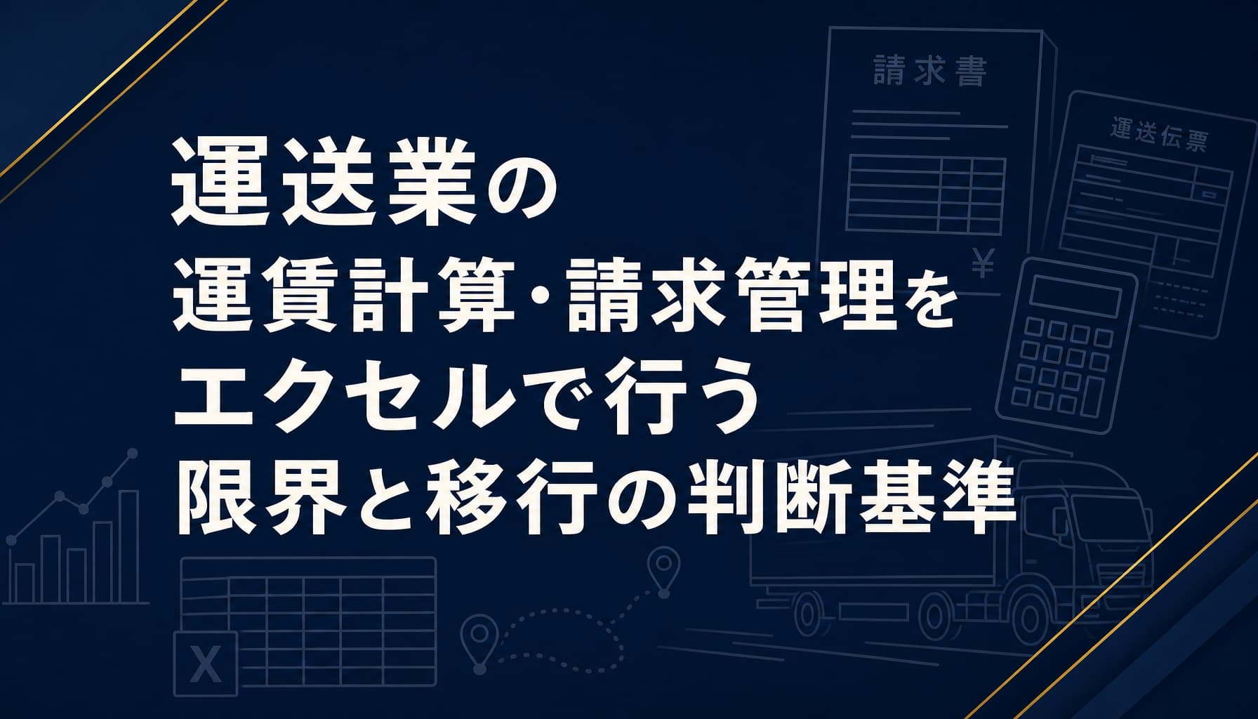 運送業の運賃計算・請求管理をエクセルで行う限界と移行の判断基準