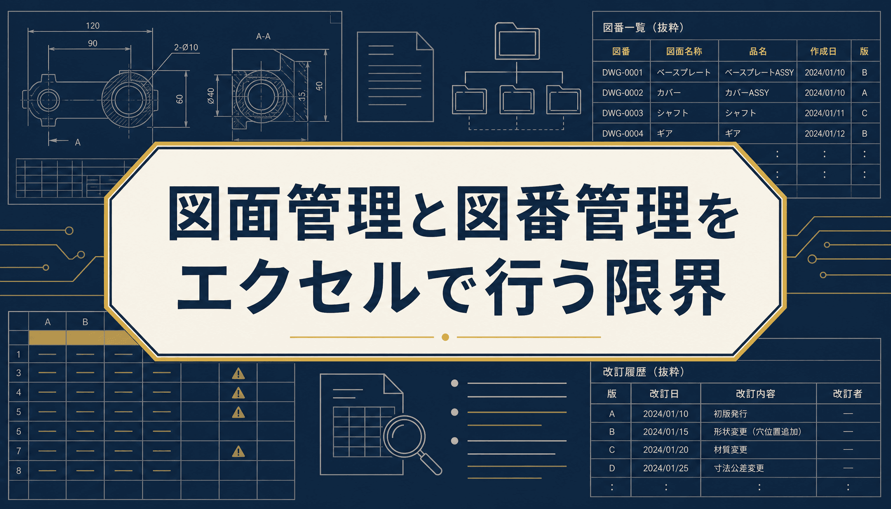 図面管理と図番管理をエクセルで行う限界 版管理と検索性の実務