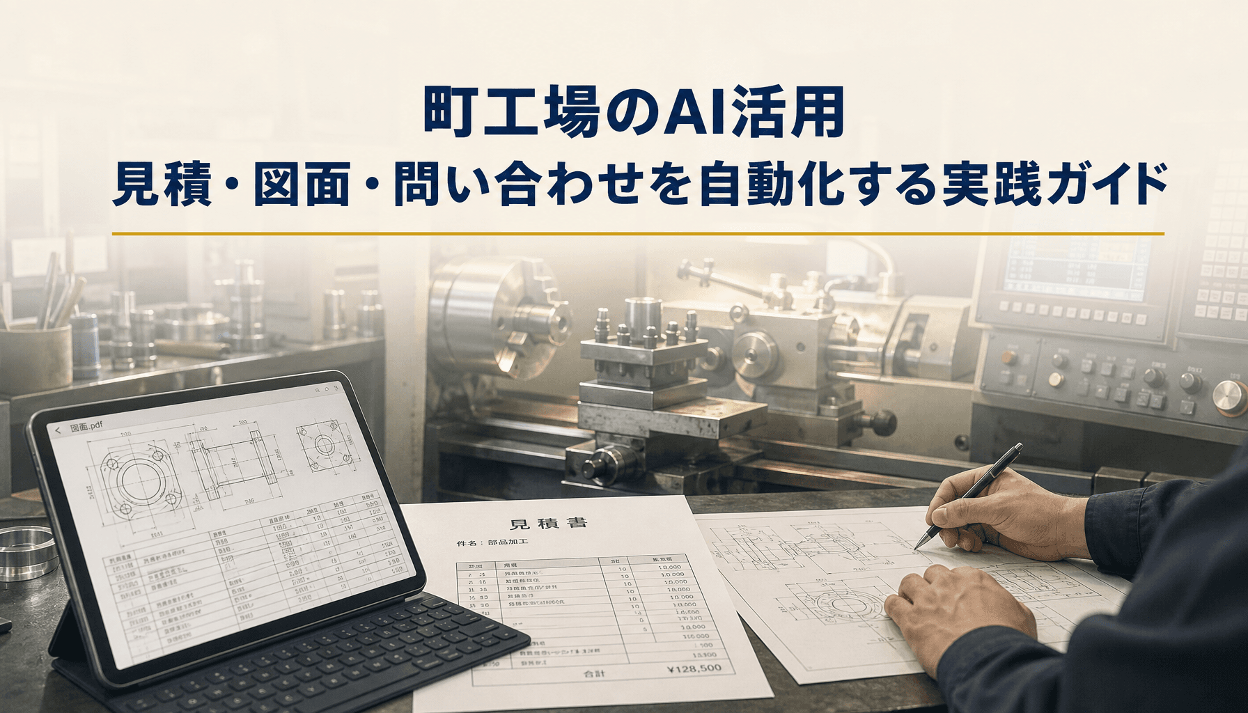 町工場・製造業のAI活用 見積と図面対応と一次問い合わせを自動化する実践ガイド