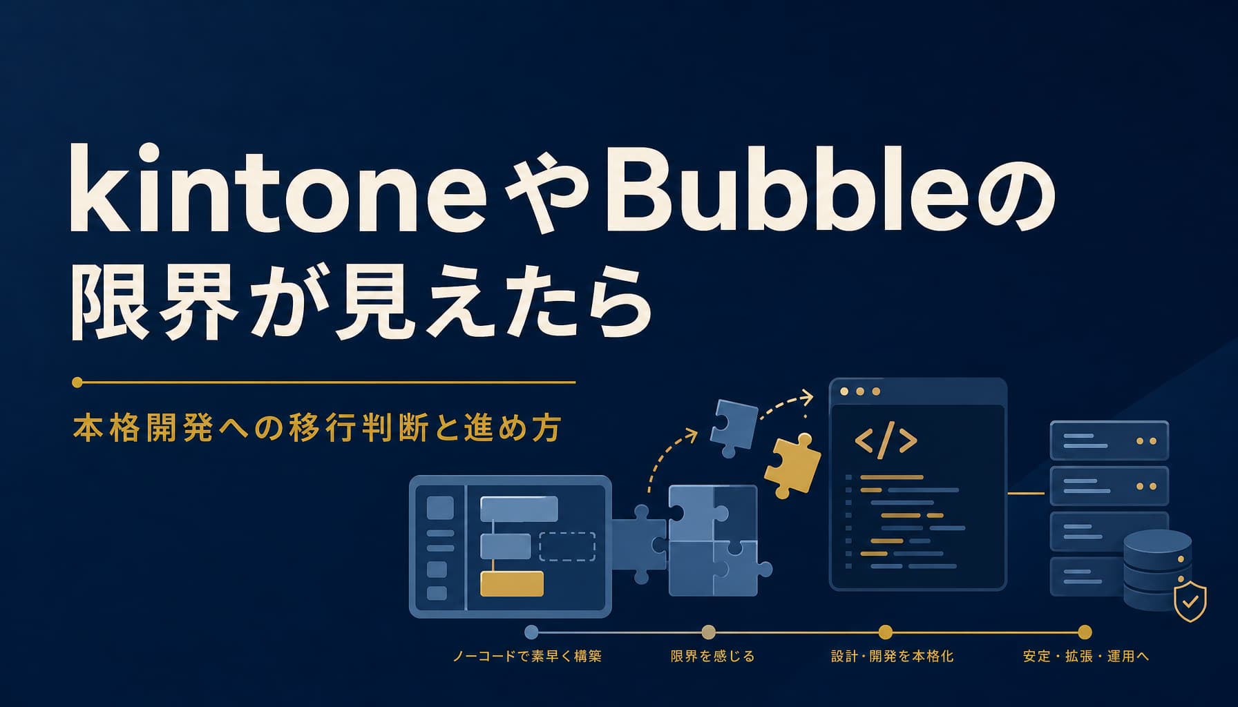 kintoneやBubbleの限界が見えたら 本格開発への移行判断と進め方