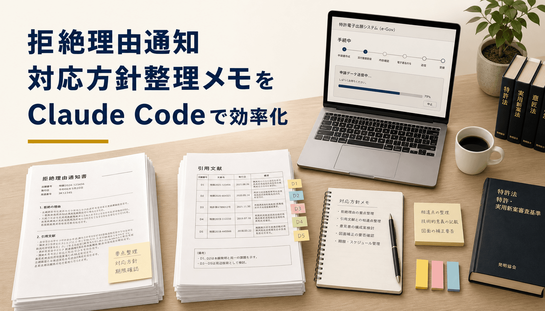 弁理士の拒絶理由通知対応方針整理メモをClaude Codeで効率化する範囲と境界