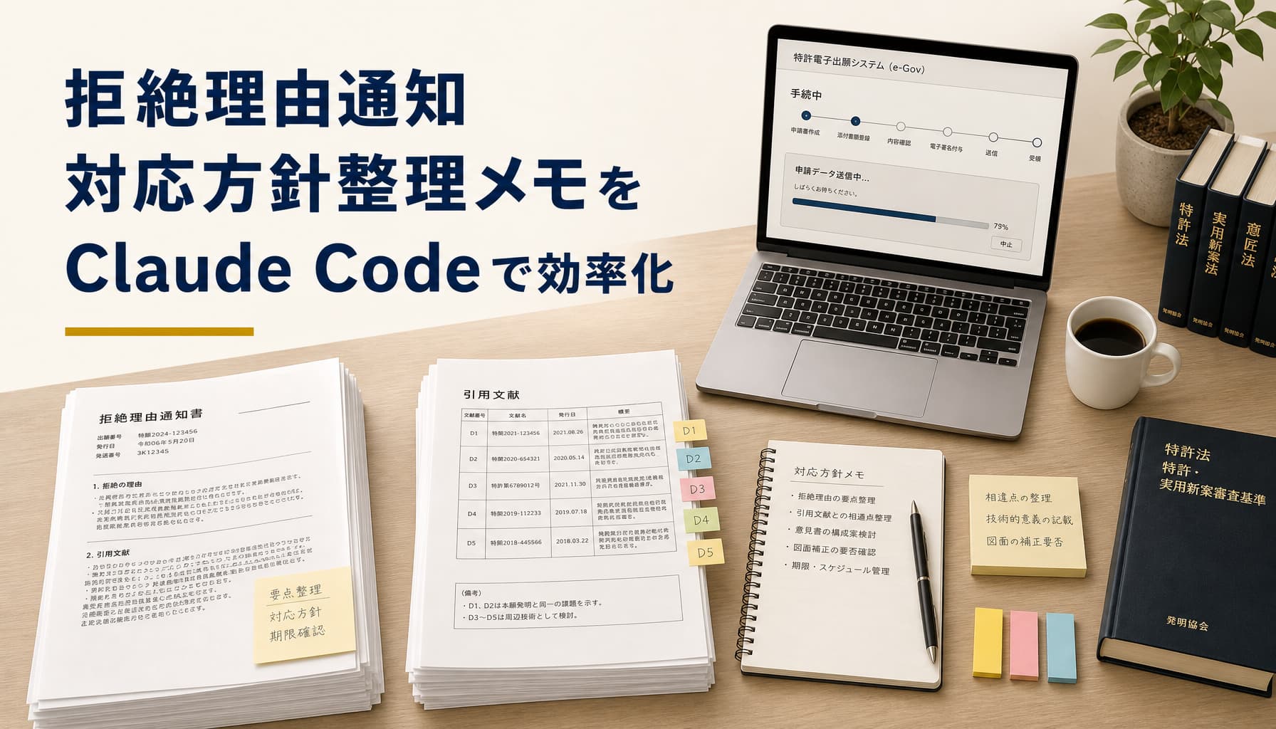 弁理士の拒絶理由通知対応方針整理メモをClaude Codeで効率化する範囲と境界
