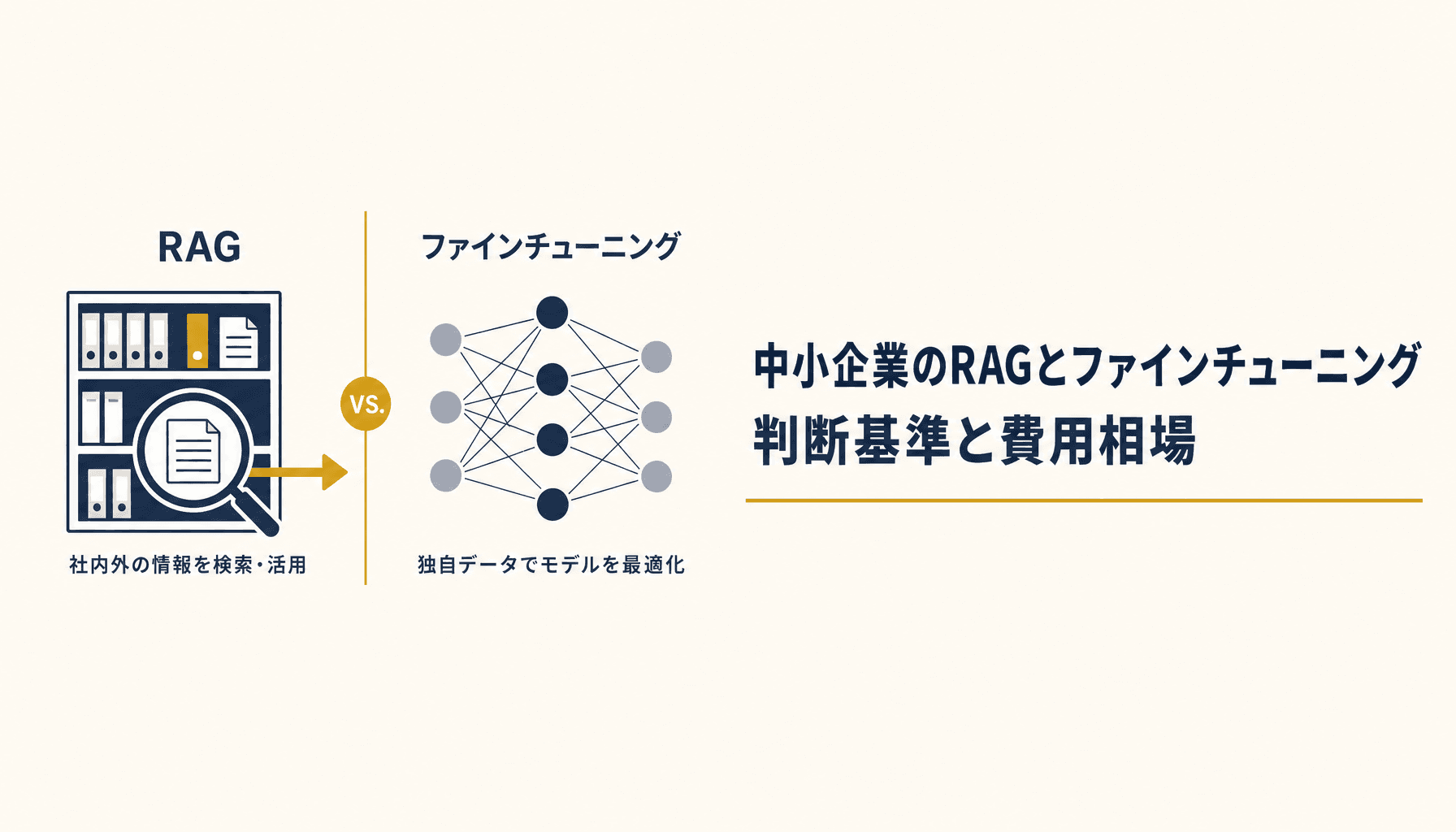 中小企業のRAGとファインチューニング 判断基準と費用相場
