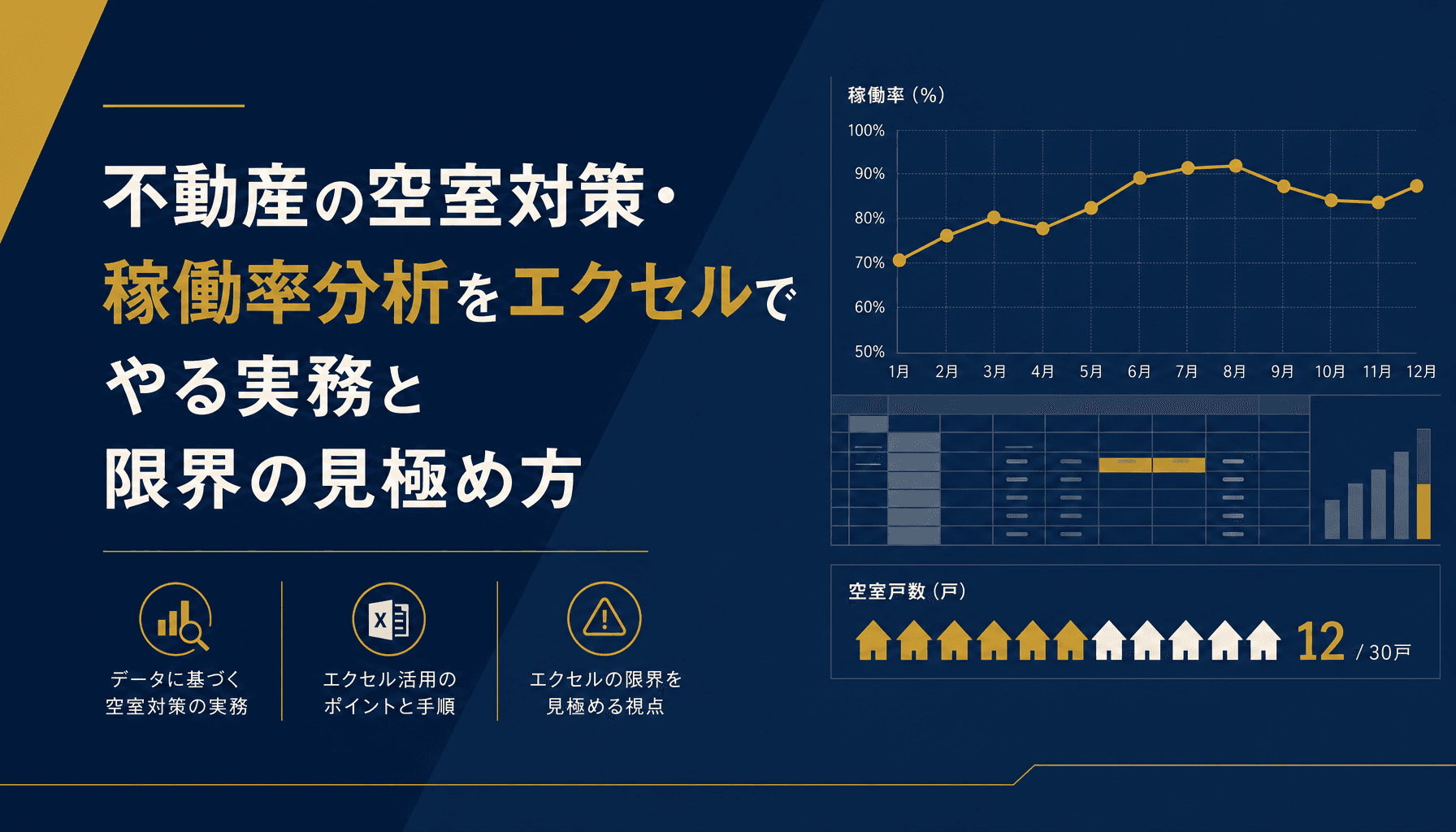 不動産の空室対策・稼働率分析をエクセルでやる実務と限界の見極め方