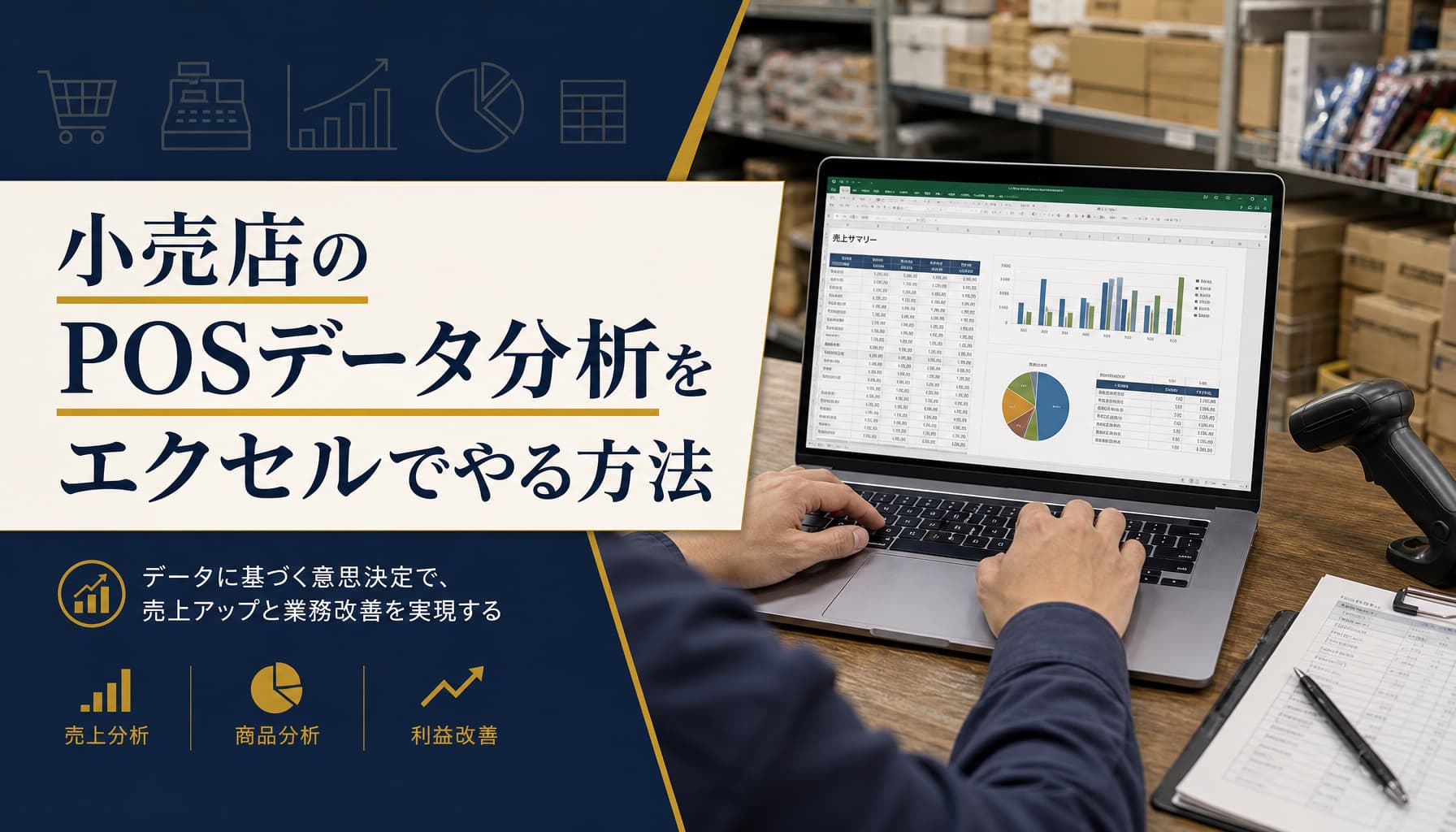 小売店のPOSデータ分析をエクセルでやる方法 売れ筋・死に筋抽出とABC分析の実務