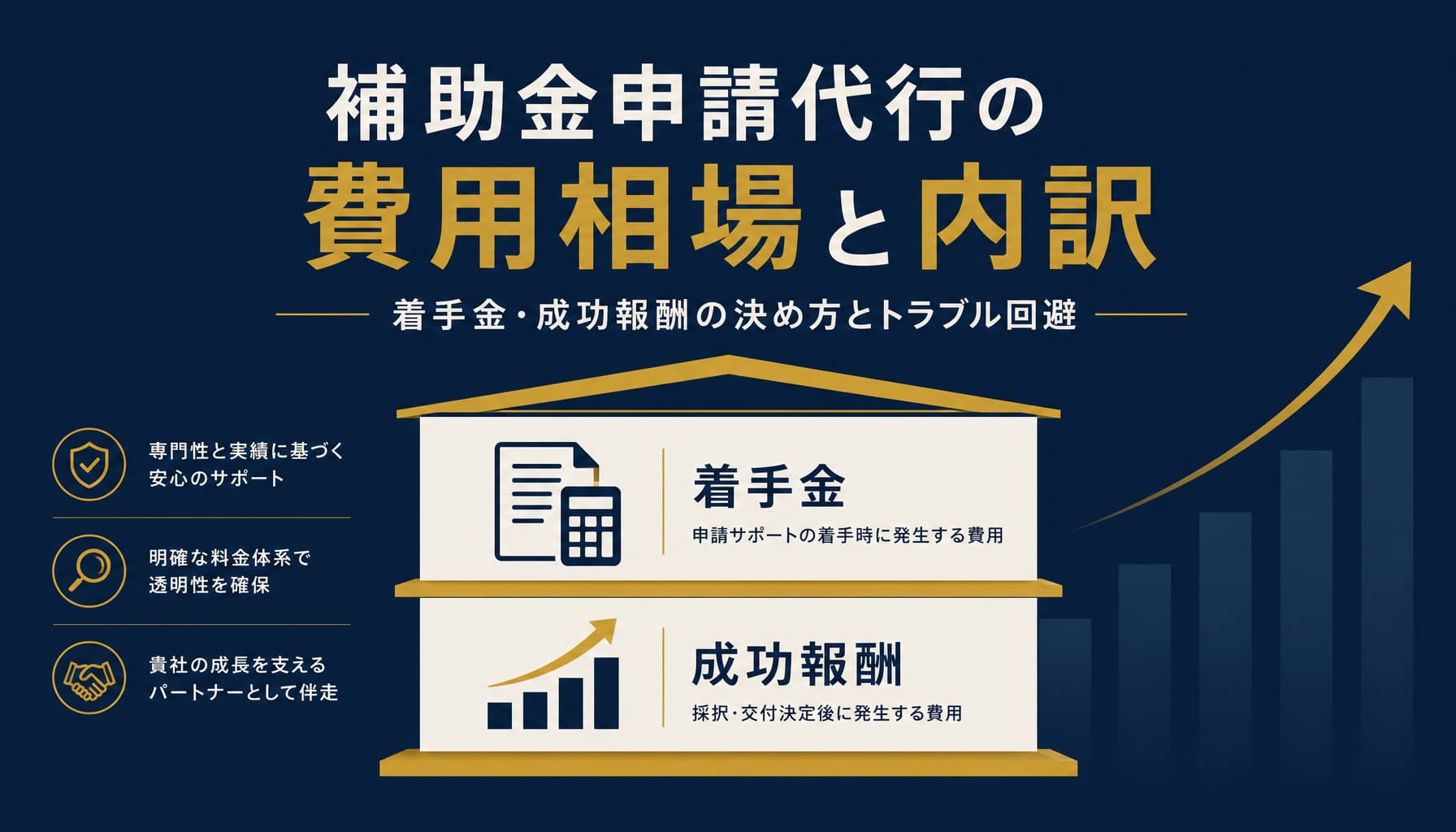 補助金申請代行の費用相場と内訳 着手金・成功報酬の決め方とトラブル回避