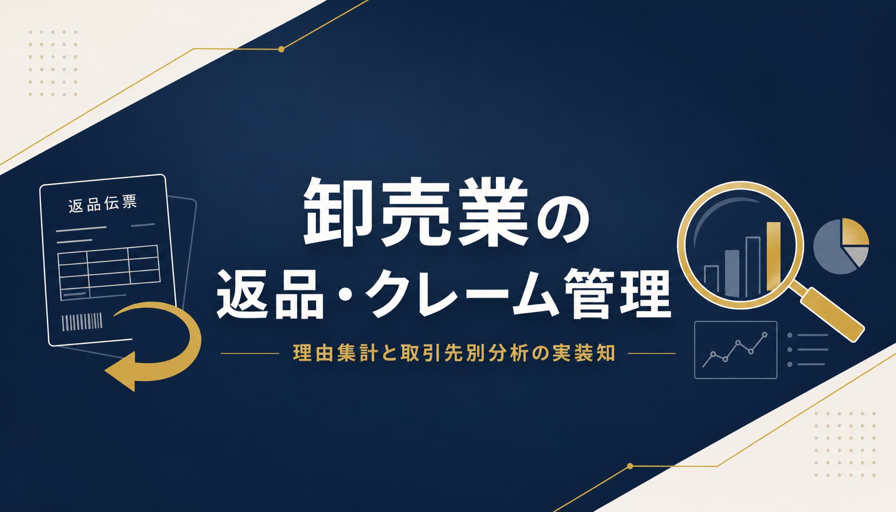 卸売業の返品・クレーム管理をエクセルで行う方法 理由集計と取引先別分析の作り方