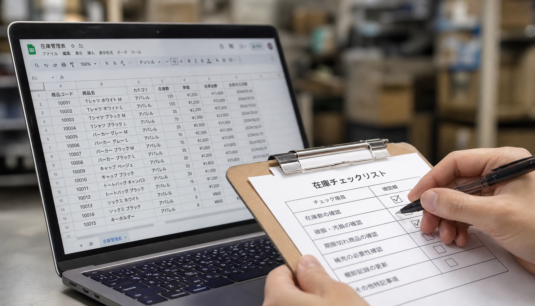 運用開始後に入力規則やトリガー設定を手元でチェックしている様子